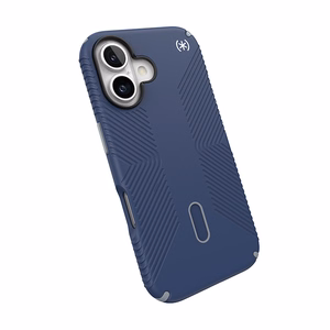 Speck Presidio2 Grip vāciņš ar MagSafe un ClickLock iPhone 16 tālrunim, Coastal Blue/Dust Grey