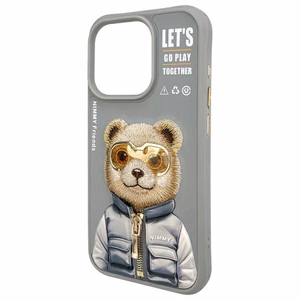 NIMMY case COOL&CUTE 2.0 Bear for IPHONE 15 Pro Max gray
