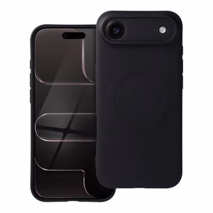 Case for iPhone 17 AIR Silicone Mag Cover compatible with MagSafe black