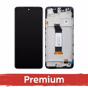 LCD Displejs saderīgs ar Xiaomi Redmi 10 5G Melns ar rāmi OEM