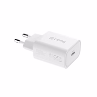 Crong USB-C Travel lādētājs – USB-C Power Delivery 20W tīkla lādētājs (balts)
