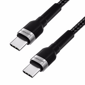 Wozinsky WNBCC1 USB-C / USB-C PD 65W kabelis 1m - melns