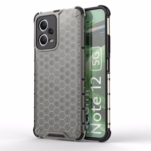 Honeycomb viedtālruņa apvalks Xiaomi Redmi Note 12 5G / Poco X5 5G bruņu hibrīda apvalks melns