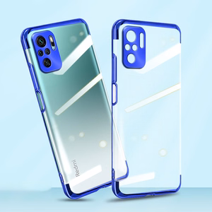 Clear Color Case Gel TPU elektroplātes rāmja vāks Xiaomi Redmi Note 10 5G / Poco M3 Pro melns