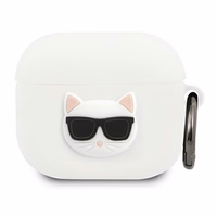 Karl Lagerfeld Silicone Choupette AirPods apvalks 3 - balts