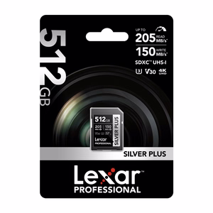 Lexar Professional SILVER PLUS SDXC 512 GB atmiņas karte