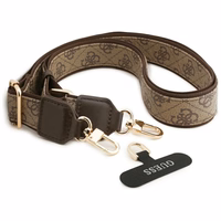 Guess 4G Strass Logo & Big Strap Metal Buttons Magnētiskais viedtālruņa apvalks iPhone Air - brūns