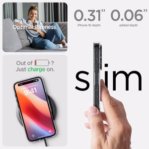 Spigen Liquid Crystal vāciņš ierīcei iPhone 16 6.1", caurspīdīgs ar spīdumiem