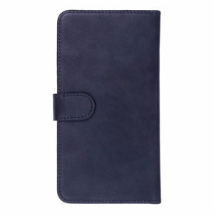 Universāls grāmatas tipa apvalks KOPĒJS izmērs M Samsung S21 / Note / Note 2 / Note 3 / S10 / Huawei P30 Lite / P9 / P9 Lite / Sony Xperia Z3 / Z4 / Z5 tumši zils