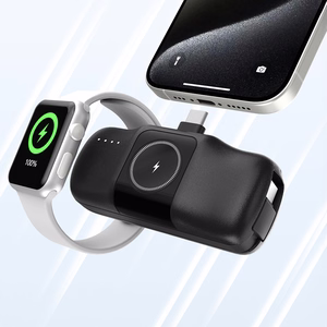 Внешний аккумулятор Wozinsky (WF16-YCS) USB-C + зарядка Apple Watch 5000mAh (20W) чёрный