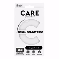 CARE by PanzerGlass Urban Combat viedtālruņa apvalks iPhone 15 - caurspīdīgs