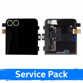 LCD displejs saderīgs ar Samsung F741 Z Flip6 (OUTER) ar rāmi / Dzeltens / (Service Pack)