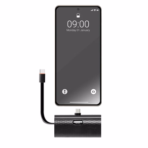 Внешний аккумулятор Forcell F-Energy Power Plug F5K3 PD 20W 5000 mAh со встроенным коннектором USB C чёрный