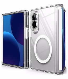 Ringke Fusion Flap Magnetic vāciņš modelim Samsung Galaxy Z Fold 8, saderīgs ar MagSafe – caurspīdīgs
