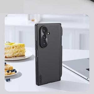 Nillkin Super Frosted Shield Fold Magnētiskais viedtālruņa apvalks priekš Samsung Galaxy Z Fold 7, saderīgs ar MagSafe - melns