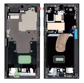 Middle housing Samsung S918 S23 Ultra Phantom Melns original (service pack)