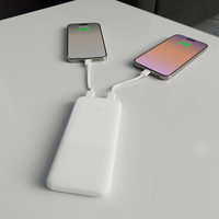 Portatīvais lādētājs Puro DAILY 10 PLUS 10000mAh 2x USBA / 1x USB-C 22.5W - balta