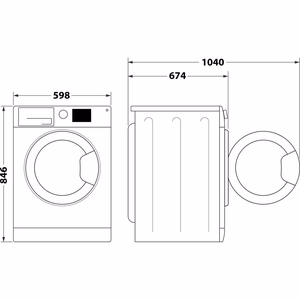Whirlpool WP C10X WBS EE brīvi stāvošs priekšējās ielādes veļas žāvētājs, 10 kg, balts