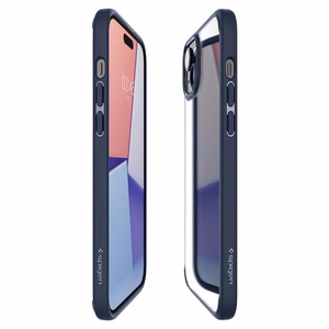 Spigen Crystal Hybrid viedtālruņa apvalks iPhone 15 Plus - caurspīdīgi zils