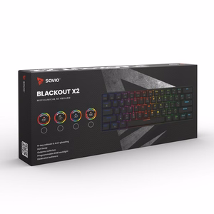 SAVIO BLACKOUT X2 mehāniskā tastatūra OUTEMU Blue, Hot Swap