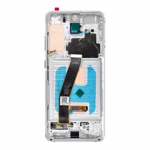 LCD ekrāns SAMSUNG S20 4G balts SOFT OLED ar rāmi