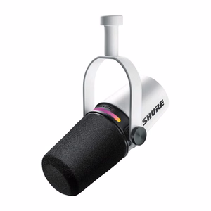 Shure MV7+-W – USB-C / XLR podkāstu un vokālais mikrofons, balts