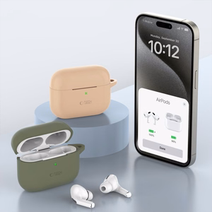 Tech-Protect silikona āķa apvalks Apple AirPods Pro 1 / 2 - bēšs