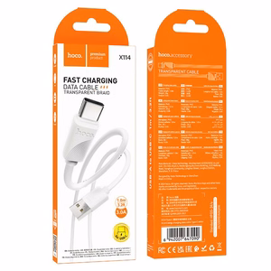 Kabelis USB-A uz USB-C Hoco 3A 1 m X114 balts