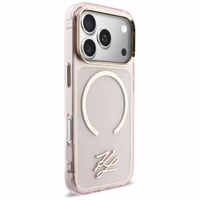 Karl Lagerfeld IML KL Script Logo MagSafe Maciņš for iPhone 17 Pro Max - rozā