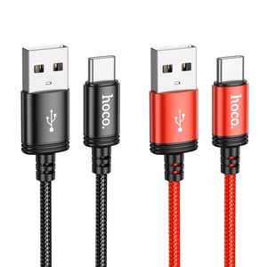 Kabelis USB A uz USB C Hoco 3A 1 m X89 melns