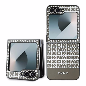 DKNY Viedtālruņa apvalks Samsung Galaxy Z Flip6 ar apakšējā joslu dizainu – brūns