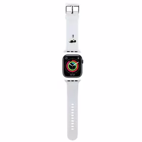Karl Lagerfeld 3D Rubber Karl Head siksniņa for Apple Watch 42/44/45/49mm - balts