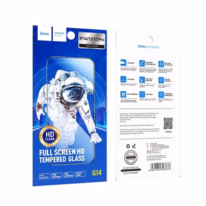 Tempered glass to iPhone 13 / 13 PRO / 14 / 16e / 17e (SE 4 2025) Hoco HD 5D Guardian shield 10 sztuk G14 black