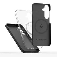 Tech-Protect Liquid Silicone magnētiskais viedtālruņa apvalks Samsung Galaxy S25 Edge - melns