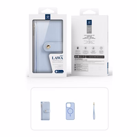 Dux Ducis Lawa ādas viedtālruņa apvalks iPhone 15 Pro - zils