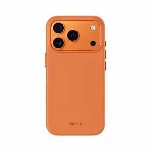 Силиконовый чехол Benks Magnetic Vita Pro (A069) для iPhone 17 Pro оранжевый (кнопка управления камерой)