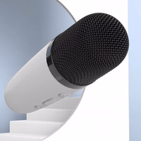 Blavec portatīvais Bluetooth skaļrunis WS-07 Karaoke Party 5W ar 2 mikrofoniem balts