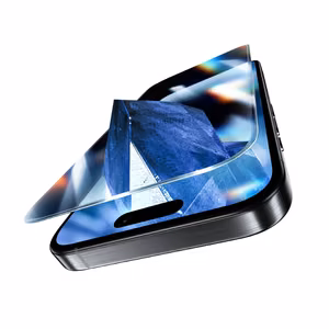 Benks Aizsargstikls Glass Warrior safīra danga LS65 iPhone 16 Pro Max ar plānu malu melns (m)