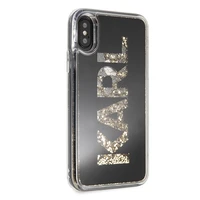 Karl Lagerfeld Karl Logo Glitter iPhone X/Xs viedtālruņa apvalks - melns