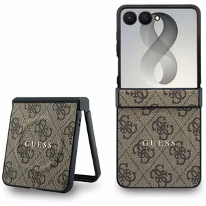 Brūns Guess 4G Classic MagSafe vāciņš Samsung Galaxy Z Flip8 tālrunim