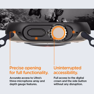 Spigen Thin Fit viedtālruņa apvalks Apple Watch Ultra (49mm) - melns
