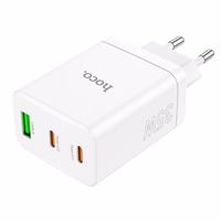 Lādētājs Hoco 2 x USB C + USB A QC3.0 PD 3A 35W N33 balts