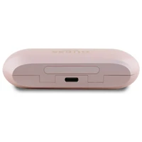 Guess pagarināts metālisks drukāts logotips Bluetooth TWS austiņas + dokstacija - rozā