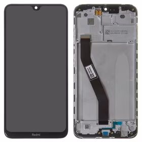 LCD screen Xiaomi Redmi 8/8A ar touch screen un frame Melns original (service pack)