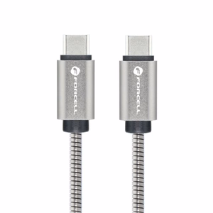 Kabelis (m) Metālisks C237 kabelis Type C uz Type C PD QC4.0 3A 60W 2 m sudrabains
