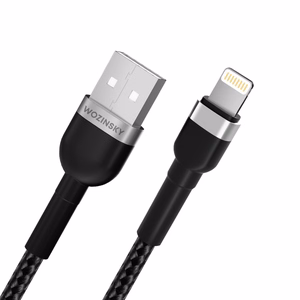 Wozinsky WNBAL1 USB-A / Lightning kabelis 2.4A 1m - melns