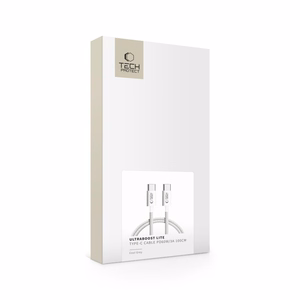 Tech-Protect Ultraboost Lite USB-C PD60W/3A kabelis 100 cm - pelēks
