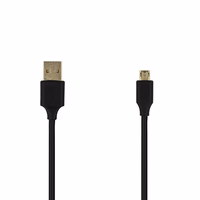 Kabelis - USB uz Micro USB - ar reversibilu savienojumu, 1 metrs melns