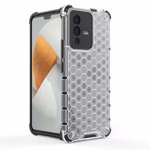 Honeycomb case бронированная крышка с гелевой рамкой Vivo V23 5G чёрный