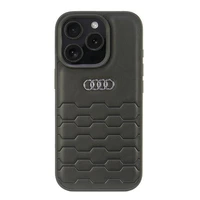 Audi Sintētiskās ādas iPhone 16 Pro 6.3" melns/melns cietais apvalks AU-TPUPCIP16P-GT/D2-BK